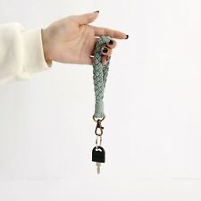 Boho Macrame Wristlet Keychains - Braided Strap Lanyards Anti-lost Keyrings 1pc picture
