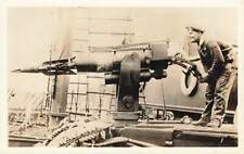 Whaling  Hunting Ship Harpoon Gun Gunner Hunter Real Photo Antique P238 picture