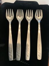 4 United Airlines Silverplate Forks International Silver Co Airline Collectible picture