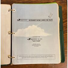 Jeppesen Instrument Rating Course For Pilots 1963 FAA Binder Green Vintage picture