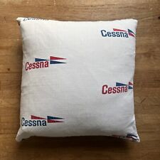 Vintage Cessna Airplane Print Pillow Feather Down Filled 20X20 picture