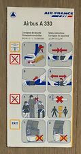 AIR FRANCE A330 SAFETY CARD 2/01 picture