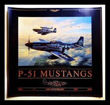 1990 P-51D Mustang 50th Anniversary Art Poster - 