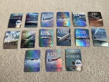 15 Delta Air Lines Plane Pilot Trading Card Lot. Boeing , Airbus, MD88/90 , Nrmt picture