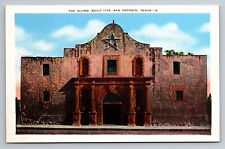 The Alamo Front Fascade,San Antonio,Texas ,Vintage UNP C. 1935 Linen Postcard picture