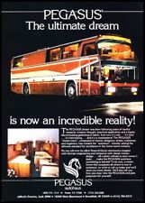1987 Pegasus Camper Coach Motorhome Original Advertisement Car Print Ad J702A picture