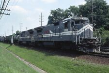 Railroad Slide - LMX #8598 GE B39-8 Diesel Locomotive Clarendon Hills IL 1989 picture