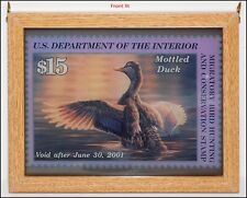 Glass suncatcher of Mottled Duck Migratory Bird Hunting and Conservation Stamp picture