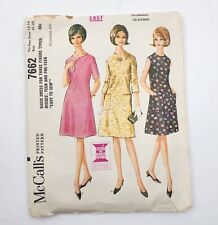 Vintage 1964 McCalls Sewing Pattern 7662 Fit and Flare Dress Bust Size 31 - 33  picture
