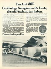 1970 PAN AM ad BOEING 747 Secure CARGO American World Airways airlines advert picture