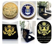 U S AIR FORCE C-17 GLOBEMASTER Challenge Coin With Special Velvet Case picture