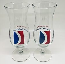 2 Carnival Cruise Lines The Fun Ships Souvenir Hurricane Cocktail Glasses  picture