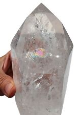 XL Quartz Crystal Polished Tower with Rainbows 1lb 7.6oz. picture