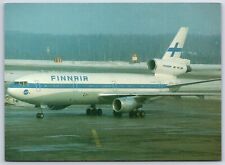 Airplane Postcard Finnair Airlines Douglas DC-10-30 CN8 picture