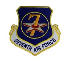 USAF SEVENTH 7TH AIR FORCE 7 AF PATCH VETERAN OSAN KOREA picture