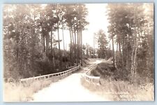 Itasca State Park MN Postcard RPPC Photo Douglas Lodge Road Scene c1940s Vintage picture