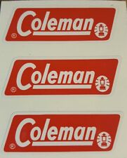 (3) NEW COLEMAN REPLACEMENT STICKERS DECAL LANTERN STOVE 1971-1983  picture