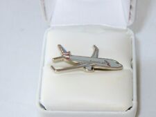 AMERICAN AIRLINES BOEING 737 AIRPLANE LAPEL TACK PIN AA PILOT GIFT COLLECTIBLE picture
