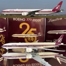 * RARE *Qatar Airways B777-3DZ(ER) Retro 25th Reg: A7-BAC PHX11739 1:400 Diecast picture