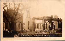 Postcard NY RPPC View Ruins of Masonic Hall Monticello People Observing c1909 C1 picture