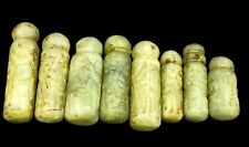 Eight pieces old near Eastern cylinder intaglio seal stone beads amulets picture