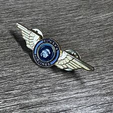 Alaska Airlines Goldtone Metal Wings Lapel Pin Brooch Collectible 2” picture