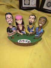 Opponent poker bobble heads with three framed photos with chips picture