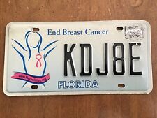2000 Florida License Plate Tag End Breast Cancer Specialty picture