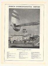 1955 Zurich Intercontinental Airport Homebase of Swiss Air Airlines Print Ad picture