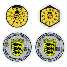 Stuttgart Germany License Plate Complete Sticker Set - Mercedes-Benz, Porsche picture
