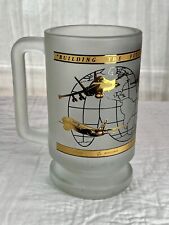 Vintage BOEING Building The Future Of Flight Together Frosted Glass Beer Mug picture