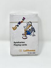 Vintage LUFTHANSA AIRLINES Playing Cards Complete Sealed  Lu's World 1980s picture