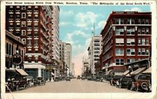 1918. HOUSTON, TX. MAIN STREET NORTH FROM WALKER.. POSTCARD. RC3 picture