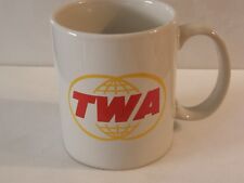 TRANS WORLD AIRLINES TWA COFFEE CUP MUG AIRPLANE F/A PILOT CHRISTMAS GIFT picture