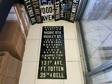 NY NYC QUEENS BUS ROLL SIGN ROSEDALE RR STATION ROCKAWAY HIGBIE FORT TOTTEN NY picture