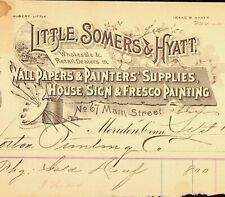 1902 Little Somers & Hyatt Painting Supp.  Bill to Horton Printing at Meriden CT picture