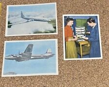 1950s DOUGLAS DC4 BRISTOL BRAMAZON SAS AIRLINER DANISH VINTAGE TRADING CARDS +++ picture