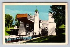 Peterborough-Ontario, Lift Locks, Antique, Vintage Souvenir Postcard picture