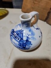 Vintage BOLS Hand-painted bottle/decanter Blue Delft Zenith Made in Holland picture
