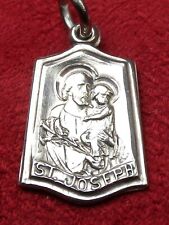 Carmelite Nun's the Worker Saint Joseph Baby Jesus Guardian Angel Sterling Medal picture