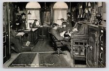 c1907~Photoette Photo Co.~Office Interior~Bllomington Illinois IL~VTG Postcard picture