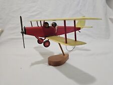 Vintage Wooden 1920's Bi-Plane ~ 13.5