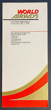 World Airways Timetable Effective June 15, 1985 picture