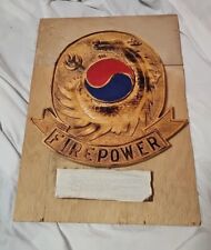 Korean Augmentation to US Army KATUSA Handmade Plaque FIREPOWER Office Museum picture