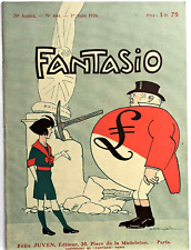 FANTASIO - 1926 French Satire Magazine w  Roubille   Fabiano   Barrère  Cartoons picture