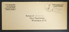 1931 Navy Department USS Oklahoma Battleship Division Three Vintage Envelope picture