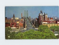Postcard Philadelphia Approach to Benjamin Franklin Bridge PA-NJ USA picture