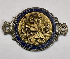 St Saint Christopher Dashboard Car Auto Automobile Medal Badge Plate Enamel picture