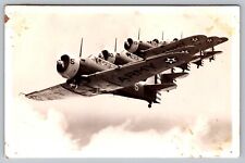 Postcard RPPC WWII US Army Fighter Planes Stacking Up in Formation picture