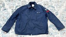Vintage United States Navy Man’s Fleece Lined Blue Utility Jacket picture